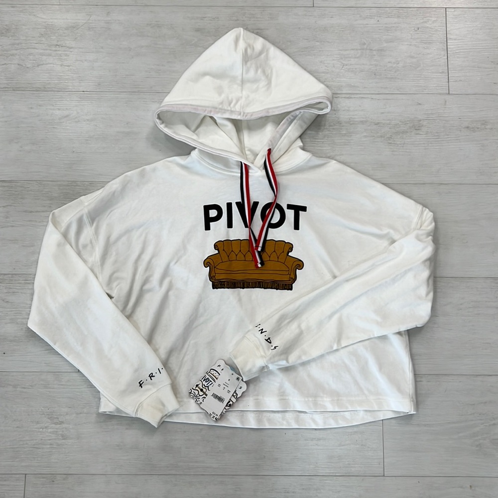 NWT Friends Cropped Hoodie S